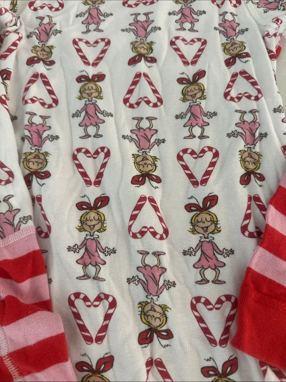 Hanna Andersson Pink and Red Candy Heart Pajama Set